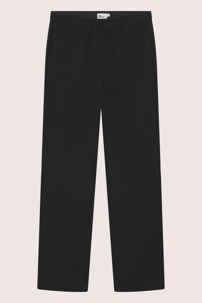 Ebony Straight Trouser - Black