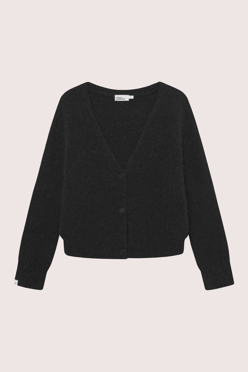 Astrid V Neck Cardigan - Black