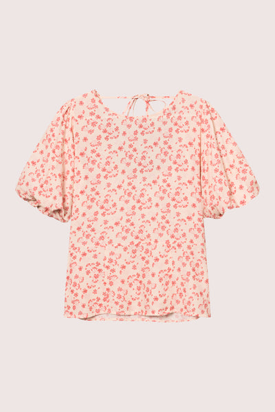 Athilda Blouse - Cream Pink Flower