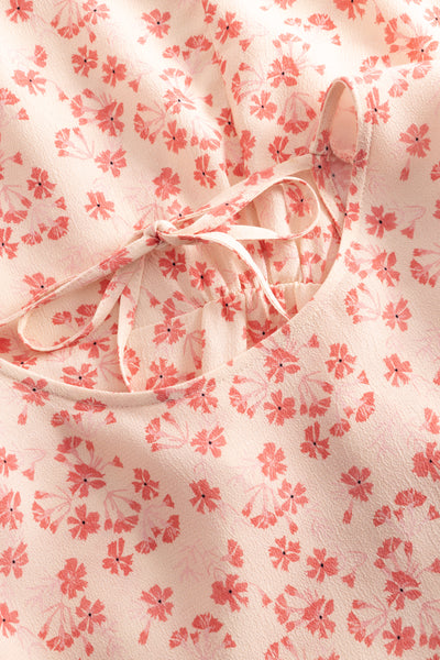Athilda Blouse - Cream Pink Flower