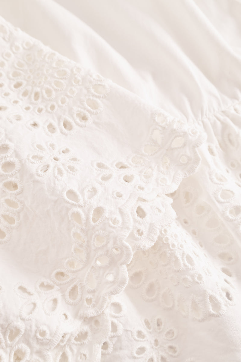 Bea V Neck Blouse - White