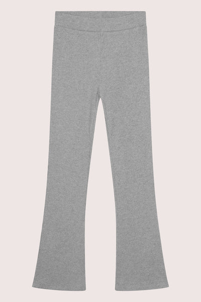 Daniela Wide Trouser - Lt Grey Melange