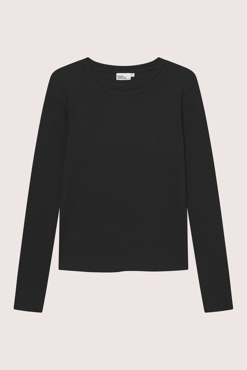 Daniela Rib Top - Black