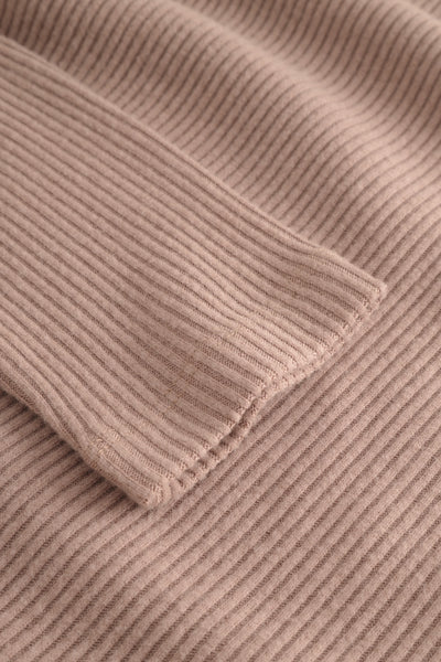 Daniela Rib Top - Brown Melange