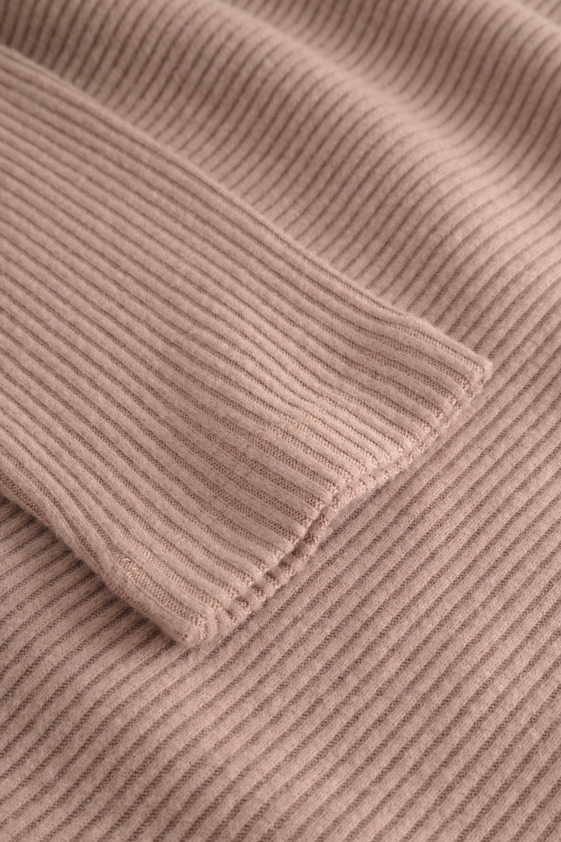 Daniela Rib Top - Brown Melange