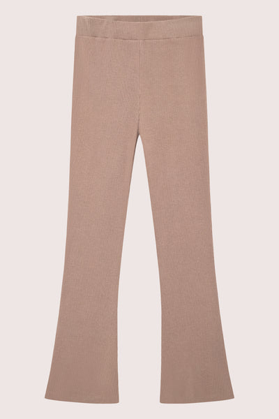 Daniela Rib Trouser - Brown Melange