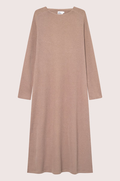 Daniela Rib Dress - Brown Melange