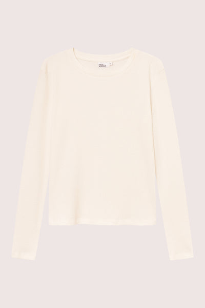 Daniela Rib Top - Turtledove Melange