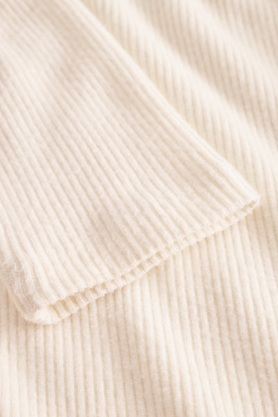 Daniela Rib Top - Turtledove Melange