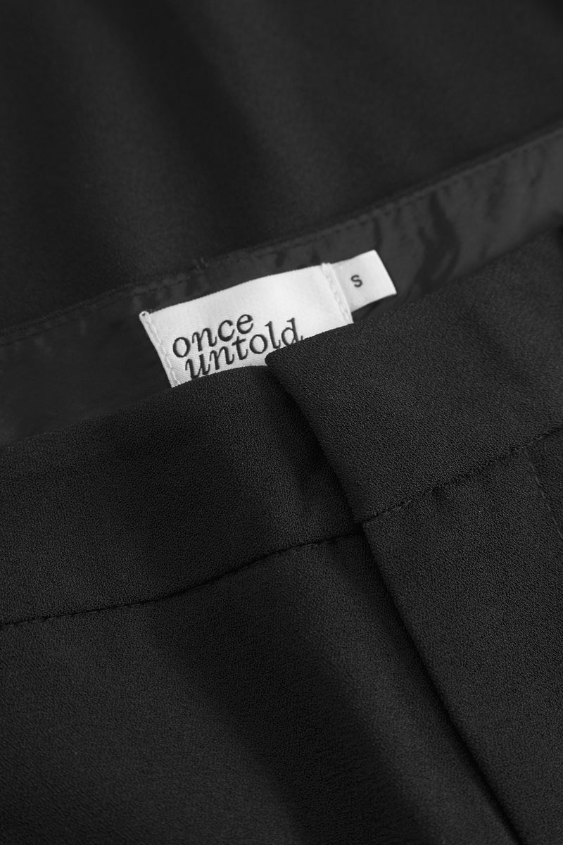 Ebony Straight Trouser - Black