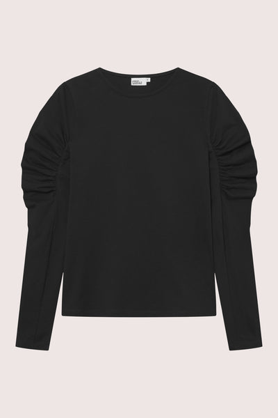 Elfreda Ruched Top - Black