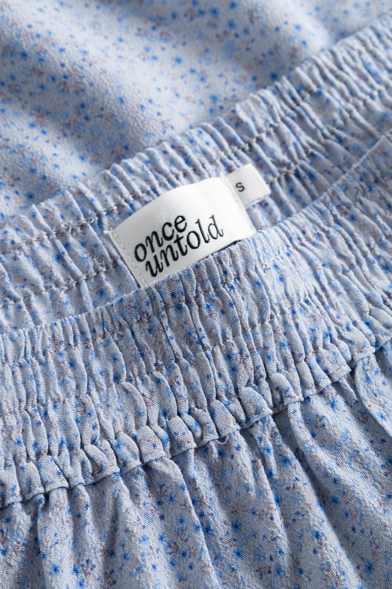 Elisa Skirt - Blue Petite Flower