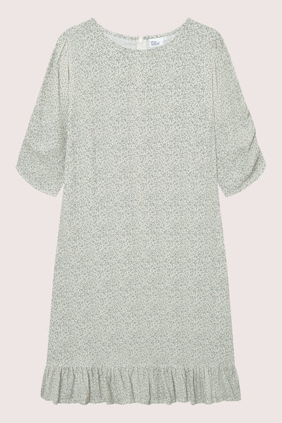 Ellen Dress - Petite Green Flower