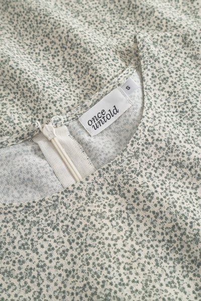 Ellen Dress - Petite Green Flower