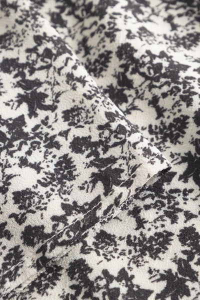 Ellen Midi Skirt - Creme Black Print