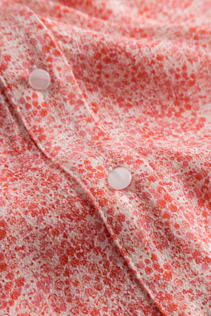 Ellen Short Dress - Pink Petite Flower