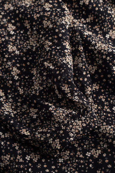 Estelle Drapey Dress - Brown Wild Flower