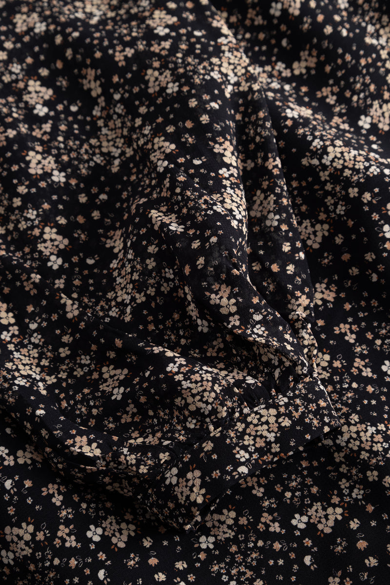 Estelle Drapey Dress - Brown Wild Flower