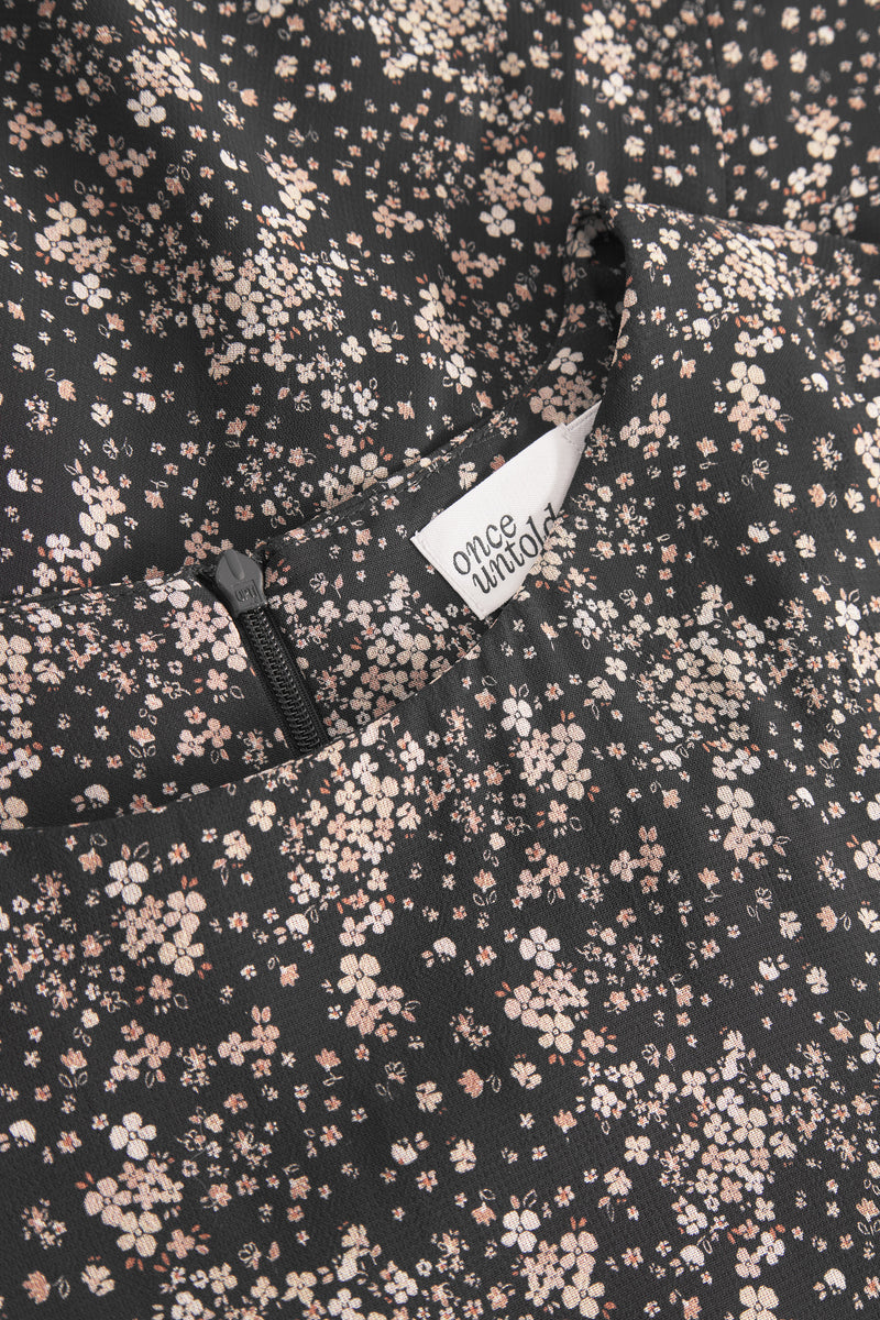 Estelle Mini Dress - Brown Wild Flower