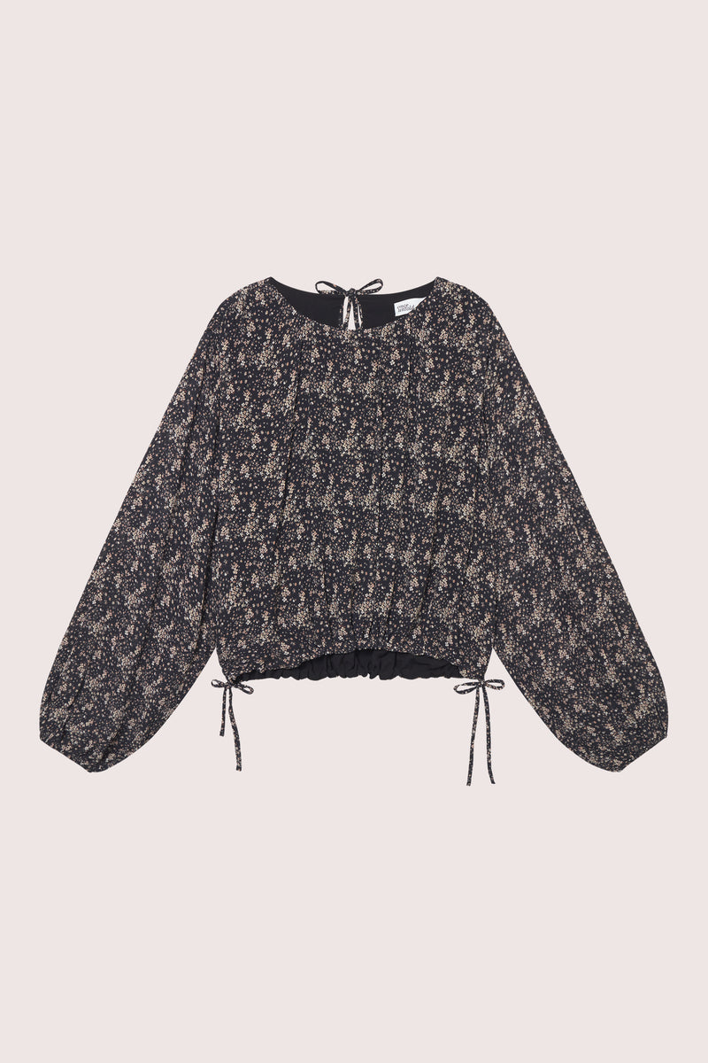 Estelle Top - Brown Wild Flower