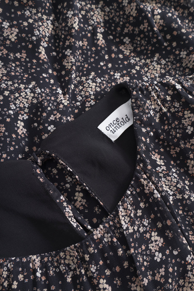 Estelle Top - Brown Wild Flower