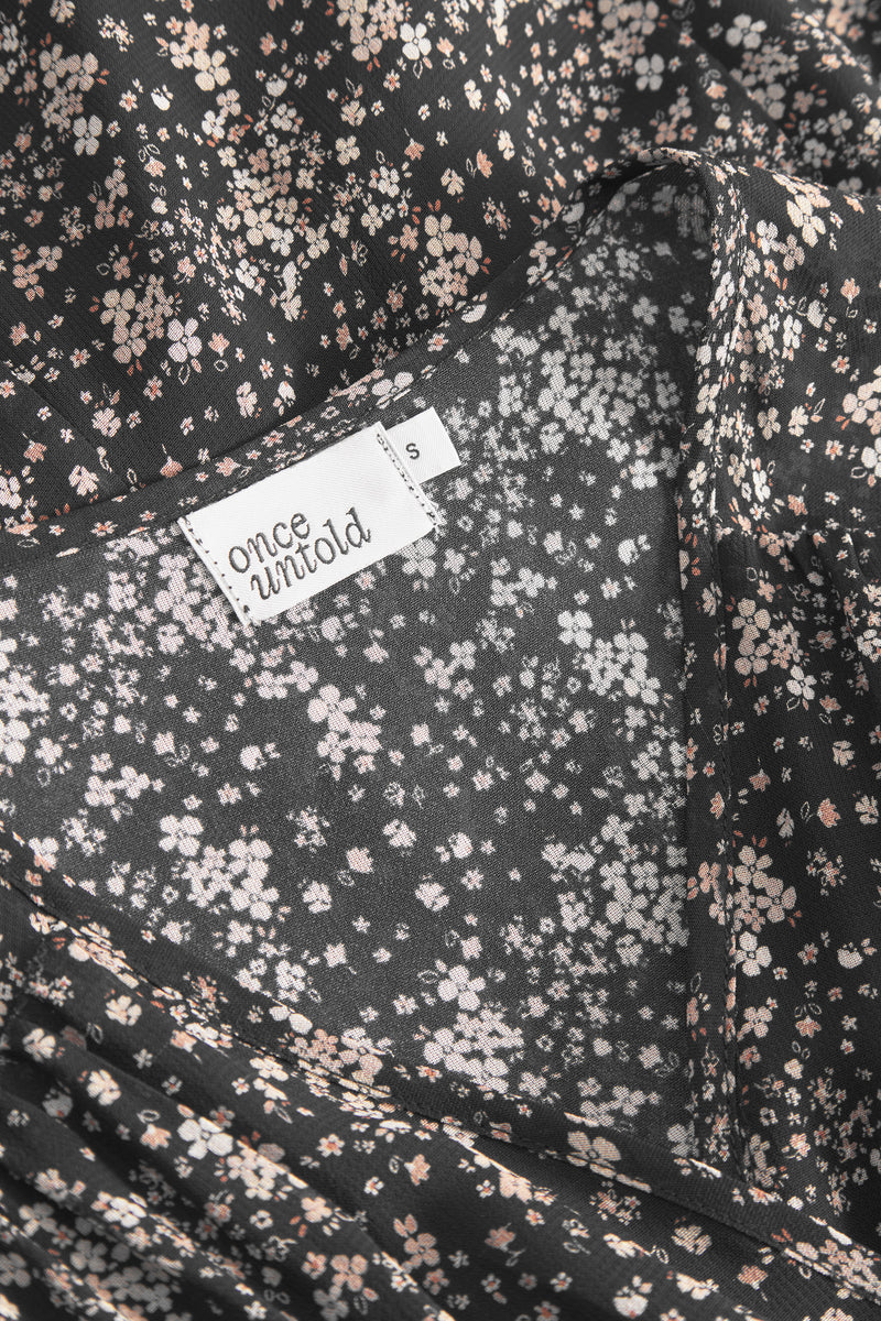 Estelle Wrap Dress - Brown Wild Flower