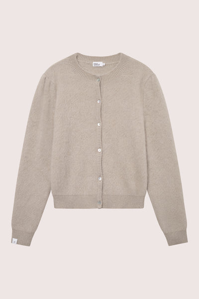 Florie Puff Cardigan - Washed Grey