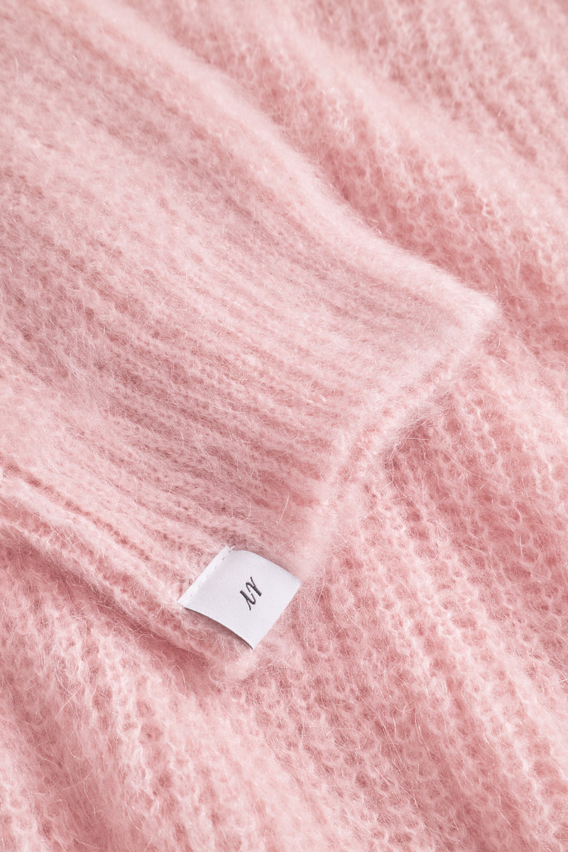 Florie Brushed Zip Knit - Baby Pink