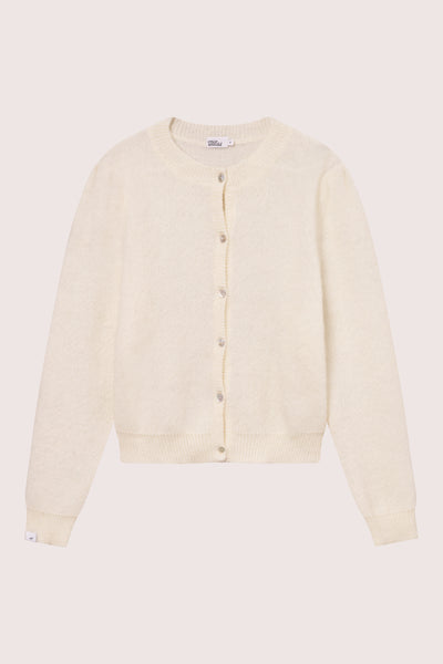 Florie Puff Cardigan - Creme