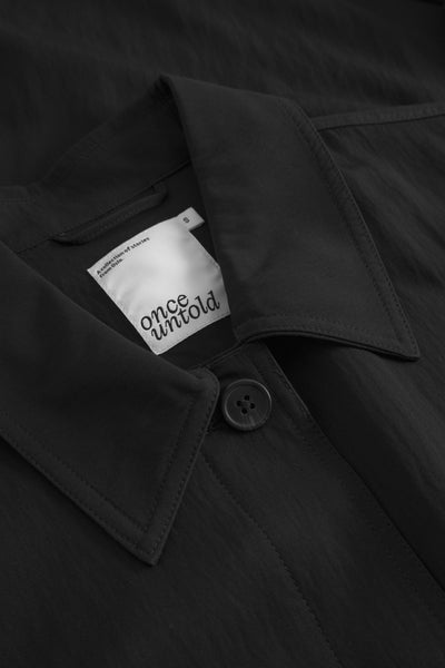 Glint Trench Coat - Black