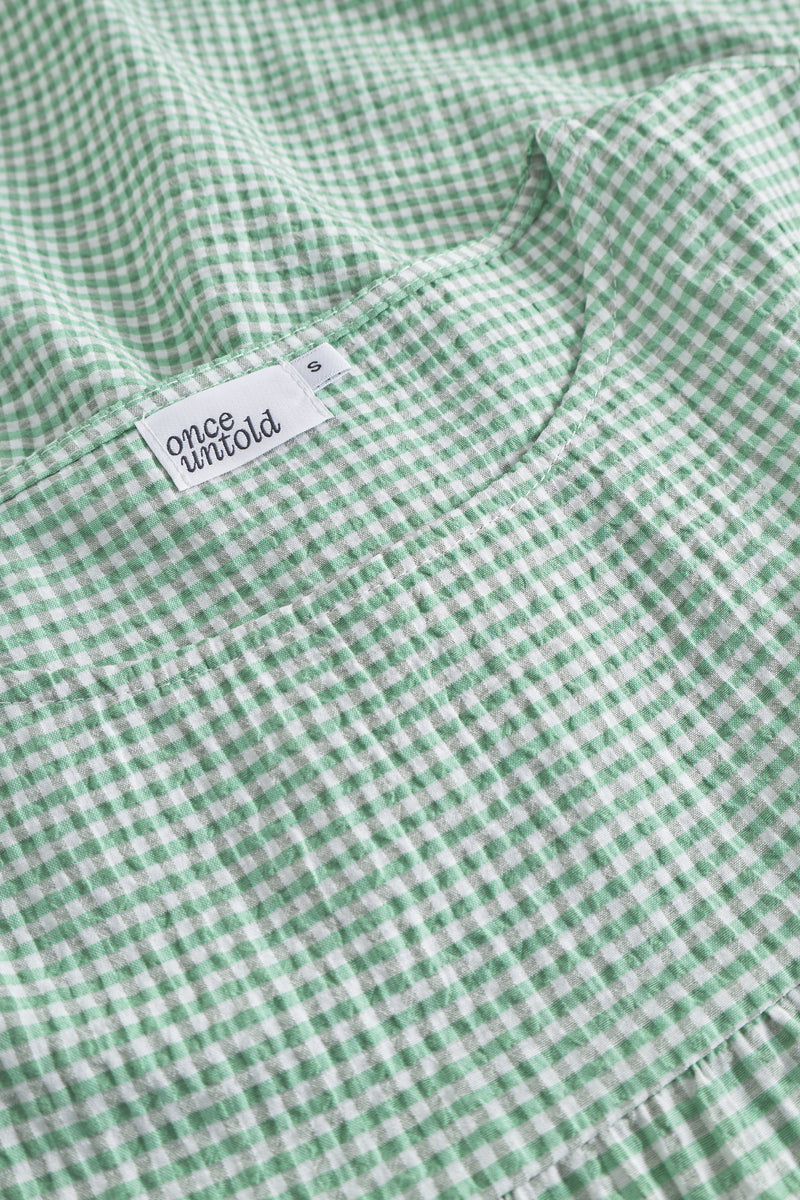 Indiana Dress - Green/ White