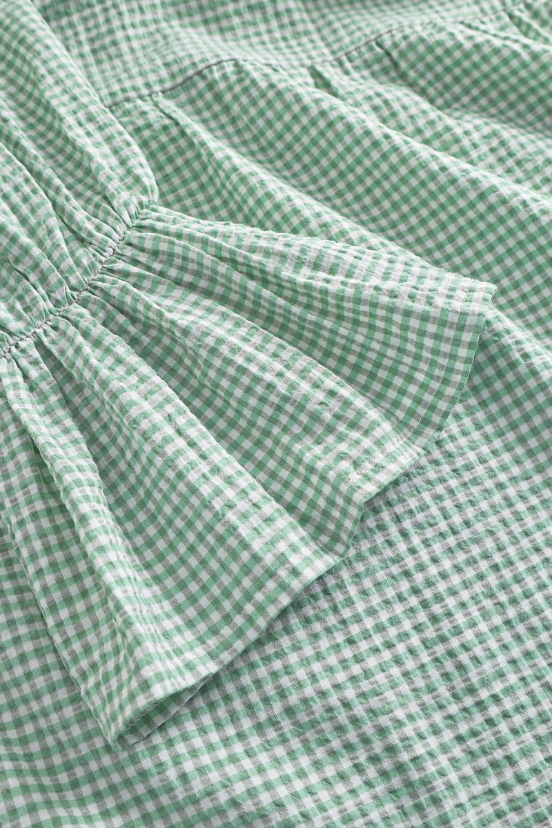 Indiana Dress - Green/ White