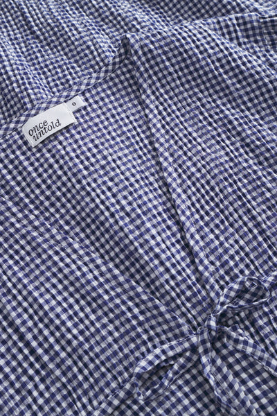 Indiana String  Blouse - Navy/ White