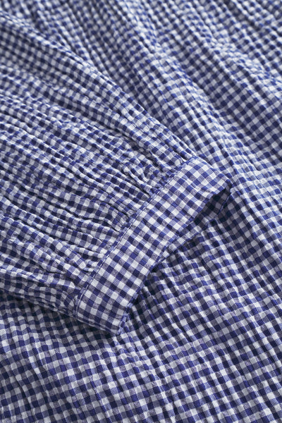 Indiana String  Blouse - Navy/ White