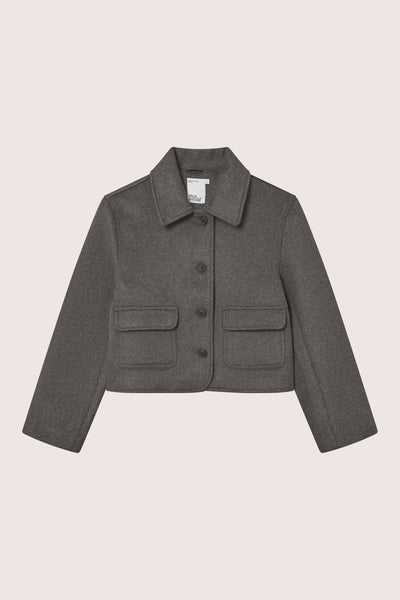 Iris Cropped Jacket - Brown Melange