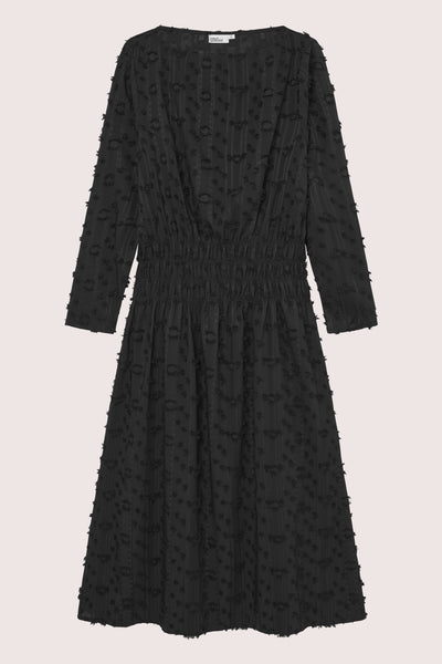 Julia LS Smock Dress - Black