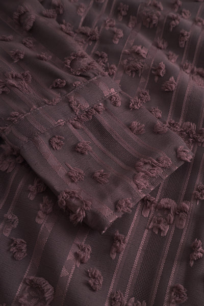 Julia Mock Neck Dress - Deep Mahogny