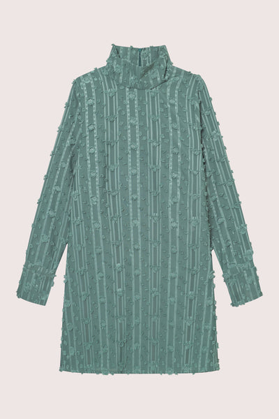 Julia Mock Neck Dress - Frosted Green