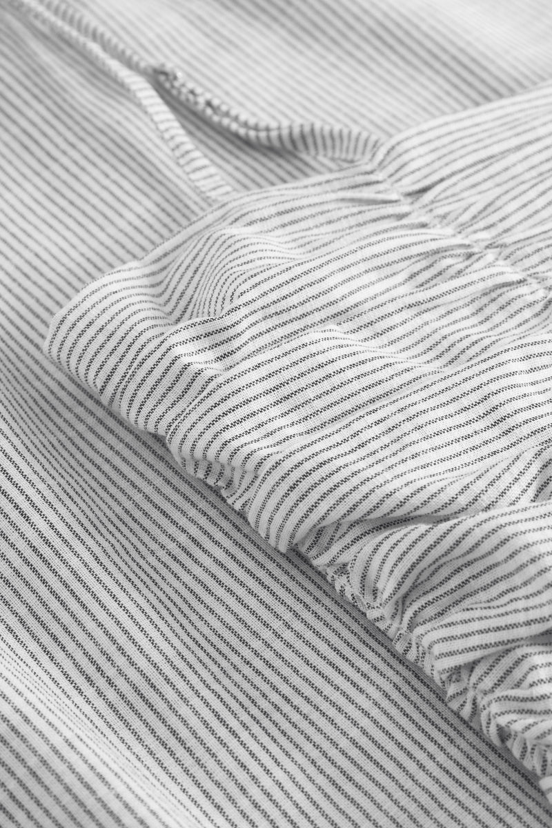 Mai Smock Dress - Anthracite Stripe