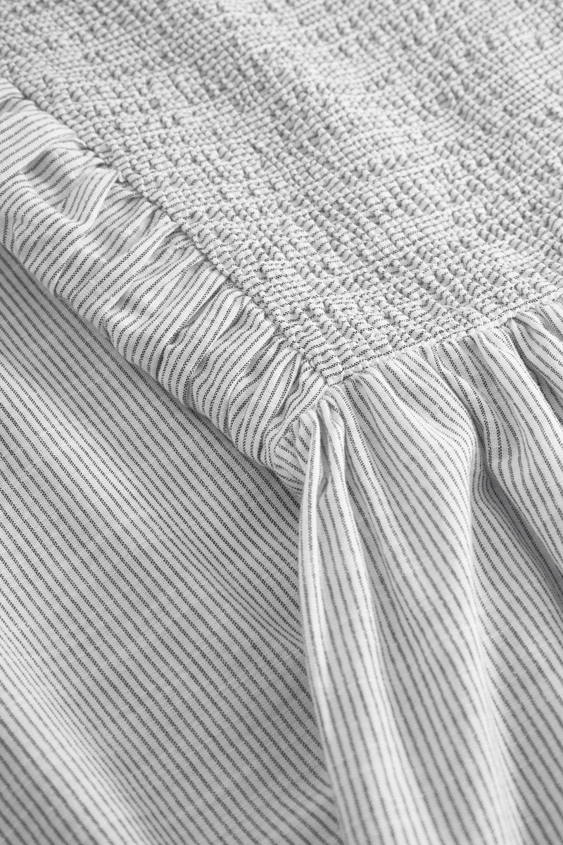 Mai Smock Dress - Anthracite Stripe