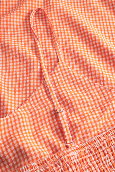 Mari Long Dress - Clay Checked