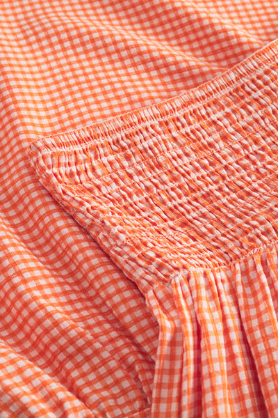 Mari Long Skirt - Clay Checked