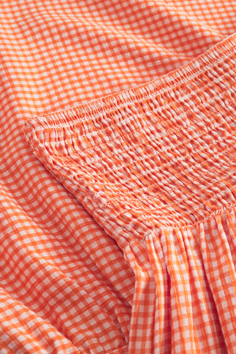 Mari Long Skirt - Clay Checked