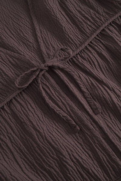 Mercer String Blouse - Chocolate Plum