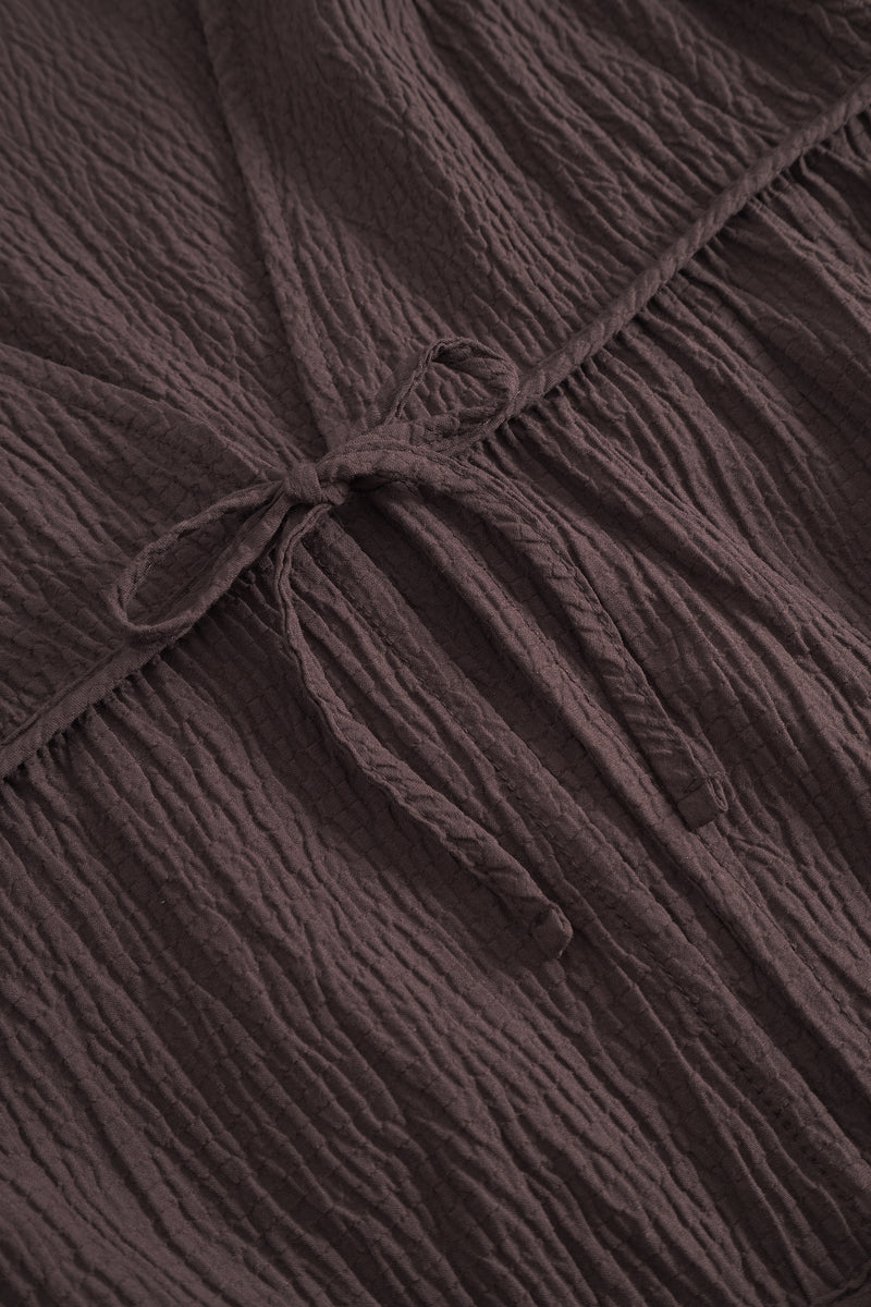 Mercer String Blouse - Chocolate Plum