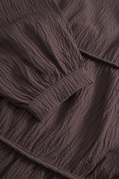 Mercer String Blouse - Chocolate Plum