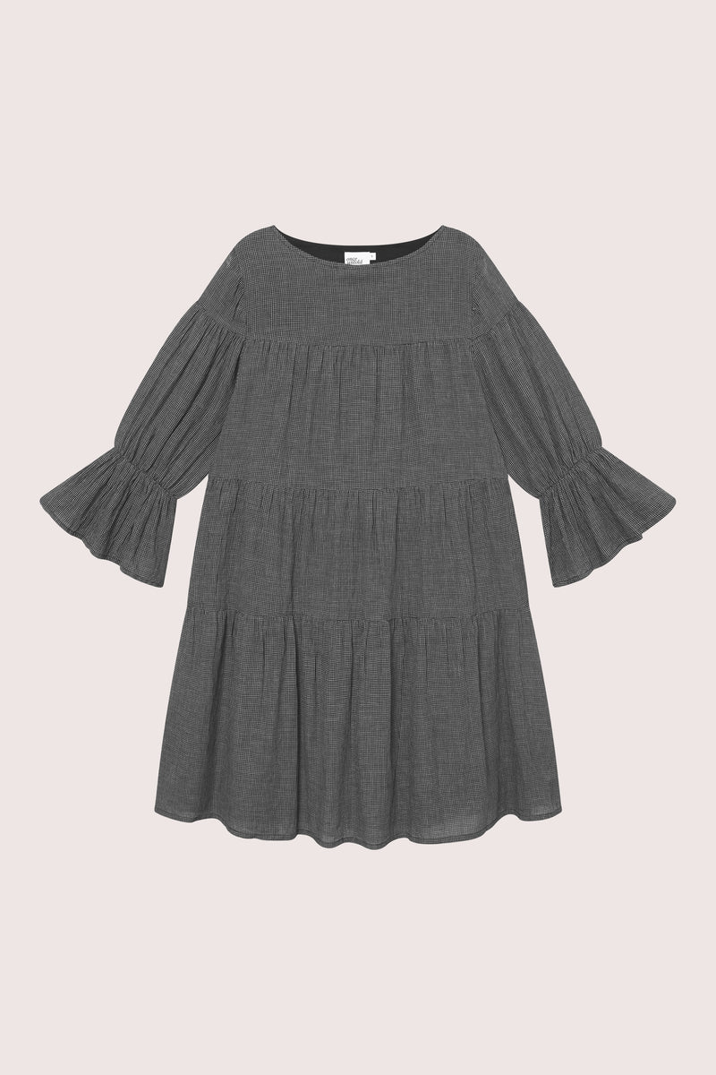 Nina Dress - Black/White Check