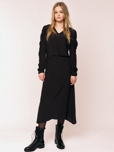 Ellen Asymmetric Dress - Printed Plum