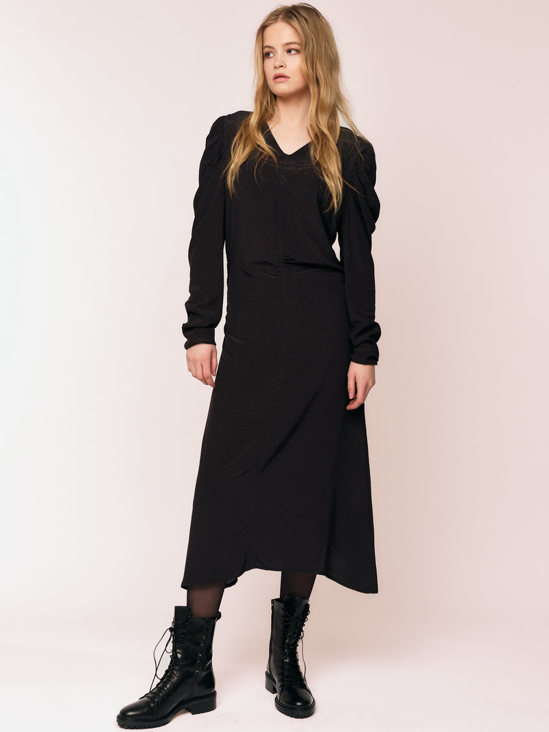 Ellen Asymmetric Dress - Printed Plum