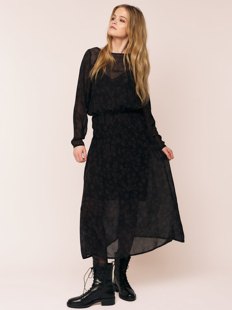 Frost Smock Dress - Petite Plum Flower